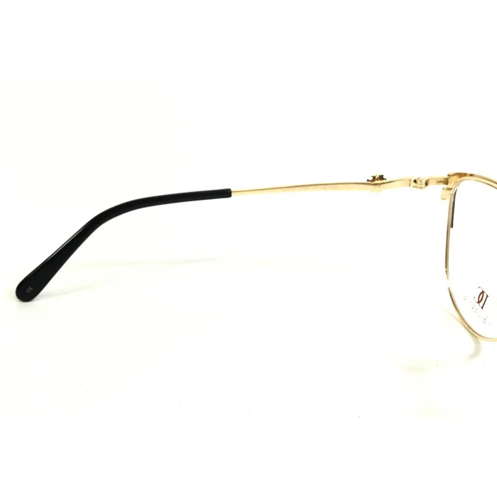 DiCaprio Eyeglasses Frames DC194 BLACK GOLD Cat Eye Full Rim 51-18-140